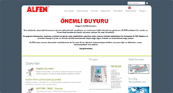 Desktop Screenshot of alfen.com.tr
