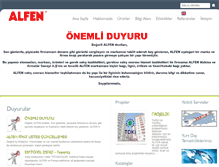 Tablet Screenshot of alfen.com.tr